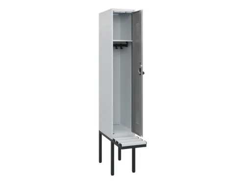 locker met bank,HxBxD 1950x300x815mm,1vak,vak B 300mm,draaigrendel
