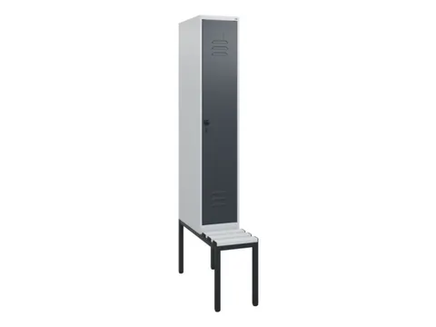 Armoire vestiaire avec banc HxlxP 1950x300x815mm 1compart.