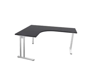 bureau in vrije vorm,HxBxD 740x1600x1400mm,vrije vorm,CC-zwart - 1