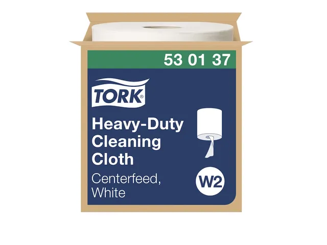 Tork 530137 W2 Premium Heavy-Duty Poetsdoek 1-laags 106m