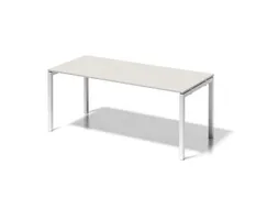 bureau HxBxD 740x1800x800mm blad grijswit 4-voeten verkeerswit