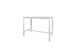 Domino Basic Statafel 180x80x110cm Wit blad, Onderstel Wit