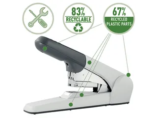 Blokhechter Leitz 5552 Heavy Duty Flat Clinch 60vel zilvergrijs - 3