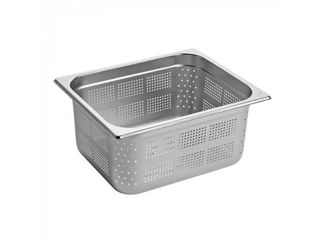 Caterchef Gastronorm schaal RVS geperforeerd 1/2 GN 150mm
