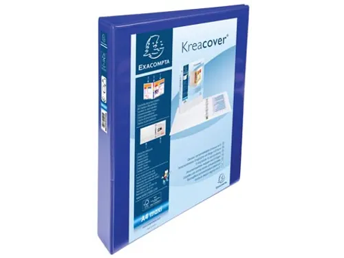 Kreacover personaliseerbare ringmap A4 Maxi blauw 4 rings D-mech 25mm