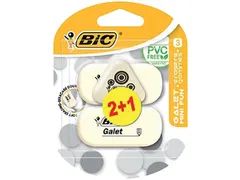 Gum Bic Galet pvc vrij zacht potlood wit blister à 3 stuks