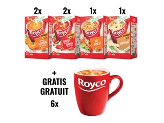 Royco ACTIE ROYCO 1 6 pakken soep + GRATIS 6 mokken - 1