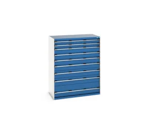ladekast HxBxD 1600x1300x750mm 9laden zware lasten RAL7035 RAL5010 - 8