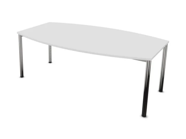vergadertafel,HxBxD 740x2000x1200mm,vatvormig,Bl-wit