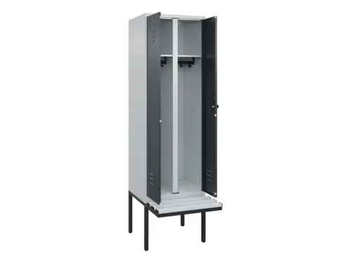 locker voor scheiding van kleding,HxBxD 2120x600x815mm,2vak