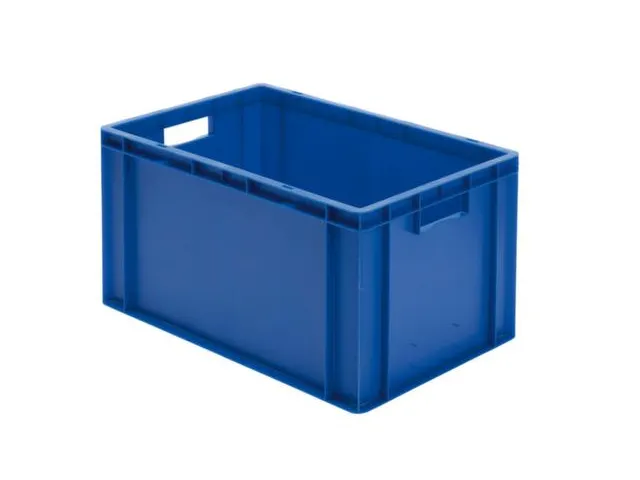 Euronorm-stapelbak 61l 320x600x400mm Wanden/bodem Gesloten Blauw