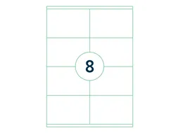 Etiketten Zelfklevend Wit 8 op A4 105x71mm 1000 Vel