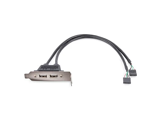 2-poorts USB A vrouwelijke low-profile Slot Plate Adapter