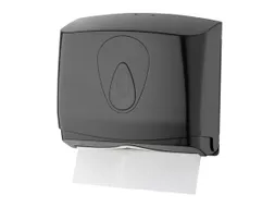 PlastiQline Handdoekdispenser mini kunststof zwart ABS wandmontage