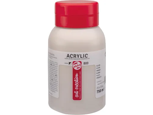 Art Creation acrylverf flacon van 750 ml, zilver