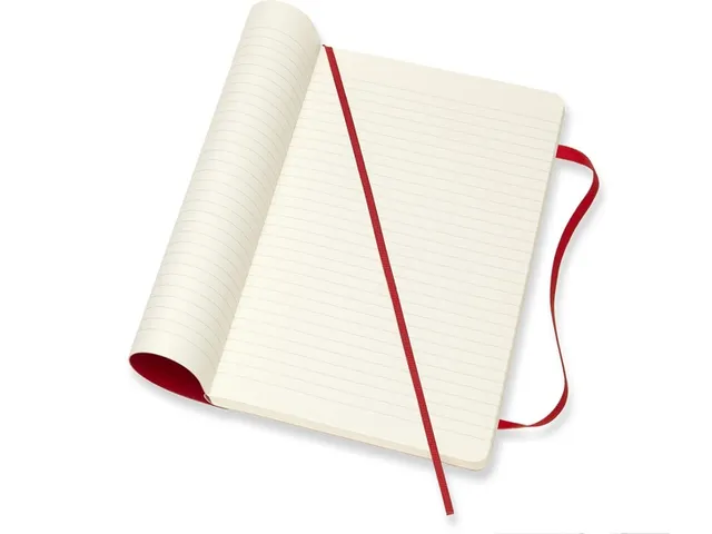 Carnet de notes Moleskine L 130x210mm ligné Soft rouge écarlate