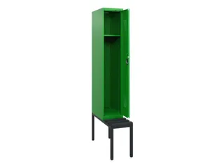 locker met bank,HxBxD 1950x300x815mm,1vak,vak B 300mm,cilinderslot - 1