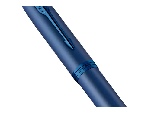 Vulpen Parker IM Monochrome Blue Stainless Steel Medium Blauwe inkt