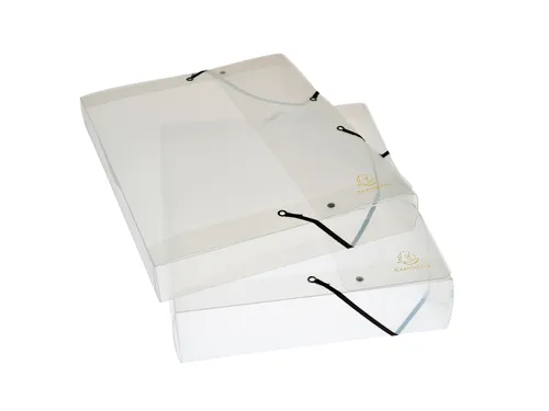 Klasseerdoos CRYSTAL PP rug 40mm transp.
