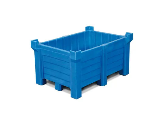 stapelbak,HxLxB 500x500x800mm,90l,PE,blauw,Wanden gesloten