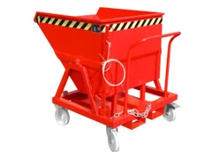 Kiepbak Staalplaat 1115x1010x1220mm Inh. 0.40m³ 1000kg Rood