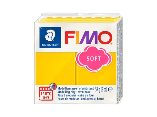 Boetseerklei Fimo soft 57 gram zonnegeel