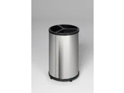 Afvalverzamelstation 3x 30 Liter HXØ 950x420mm Rvs