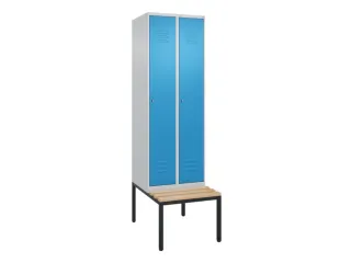 locker met bank,HxBxD 2120x600x815mm,2vak,vak B 300mm,cil.-slot - 1