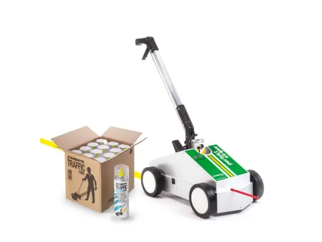 Vloermarkeringsset TRAFFIC EXTRA PAINT met 12 verfbussen, geel