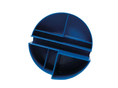 Pennenkoker MAUL roundbox Blauwe Engel recycled 6 vaks blauw
