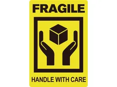 Waarschuwingsetiket fragile/handle with care 50,8mmx76,2mm 200st