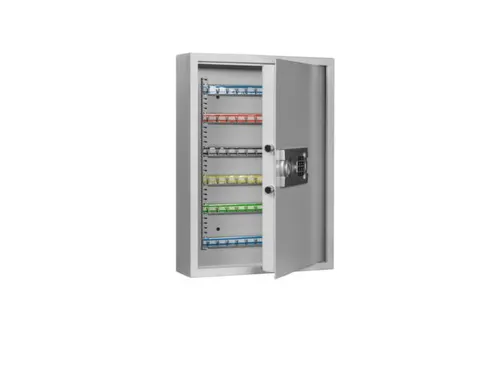 sleutelkast,120haak,HxBxD 630x460x130mm,romp RAL7035,front RAL7035