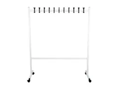 garderoberek,verrijdbaar,HxLxB 1700x550x1400mm,22haak,Staal/kunststof