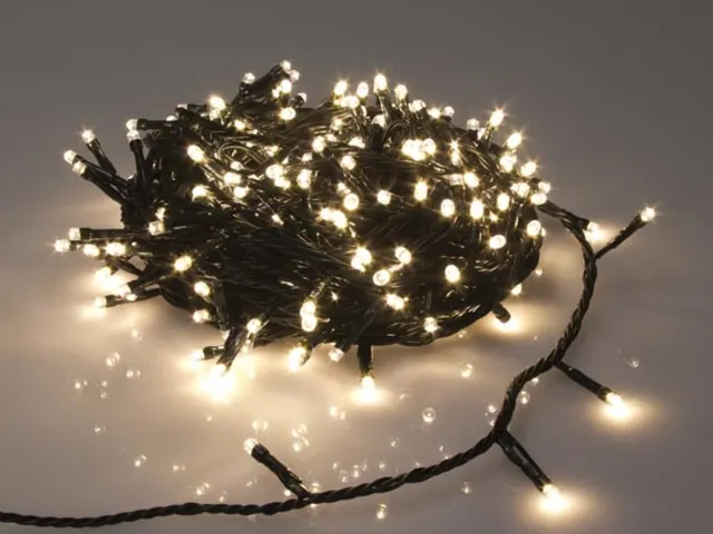 Sparkle Light LED - 20m - 300 Warm Witte Lampen - Groene Draad - Modu