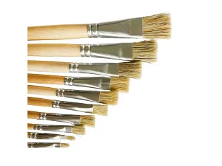 Lyonse penselen Kangaro koker met 10 penselen #2-20 gelakt hout - 3