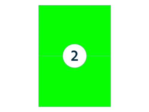 Etiket 210x148mm Fluor Groen 100 Vel