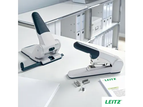 Blokhechter Leitz 5552 Heavy Duty Flat Clinch 60vel zilvergrijs