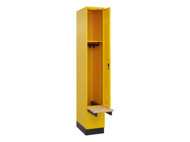 locker met bank,HxBxD 1950x300x815mm,1vak,vak B 300mm,cilinderslot