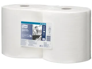 Tork 473382 Heavy-duty Zacht Combirol Poetspapier 2-laags W2 Wit - 3