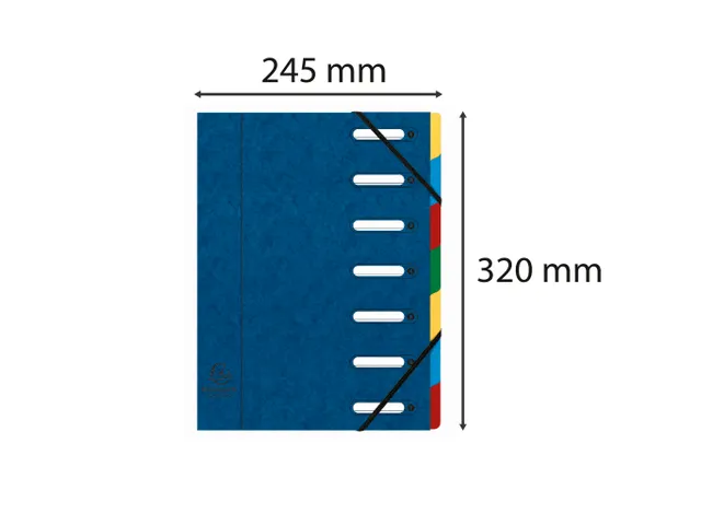 Sorteermap Harmonika vensters 7vak blauw