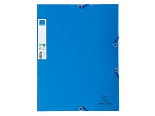 Elastomap Exacompta Clean'Safe 3-kleppen glanskarton blauw - - 1
