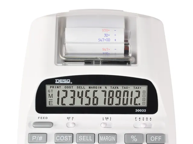 Desq Rekenmachine met telrol 2-kleuren afdruk