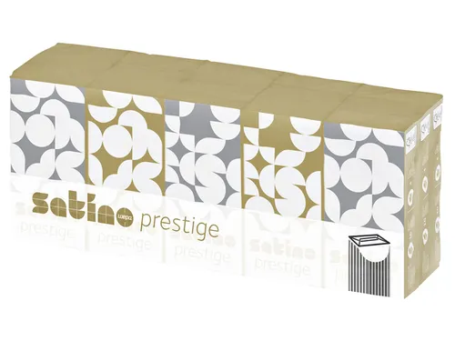 Zakdoek Satino Prestige 4-laags 15x10st wit 113940