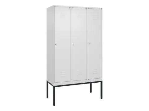 locker,HxBxD 2120x1200x500mm,3vak,vak B 400mm,cil.-slot,voetonderstel