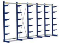 Draagarmstelling 2500x5376x540mm 6etages 2880kg/etage Ral5010