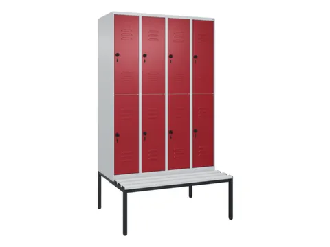 Dubbeldekse dekenkist,HxBxD 2120x1200x815mm,4x2vak.,vak B 300mm