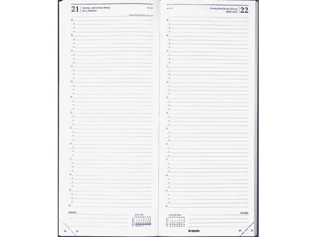 Agenda 2027 Brepols Saturnus Lima 1dag/1pagina blauw