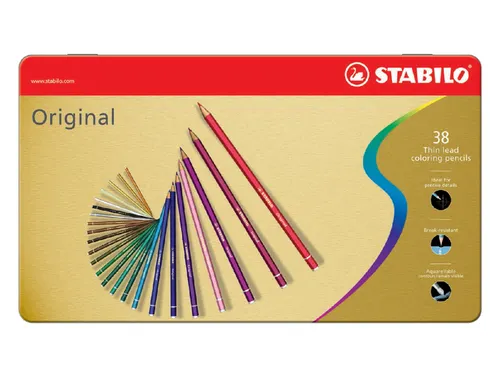 Kleurpotloden STABILO 8778 Original Arty assorti blik à 38 stuks