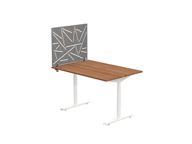 Akoestisch Bureaupaneel met patroon uitsnede 60x75cm Grijs