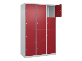 lockerkast,HxBxD 1850x1200x500mm,3x4vakken,vak B 400mm,cil.-slot - 1
